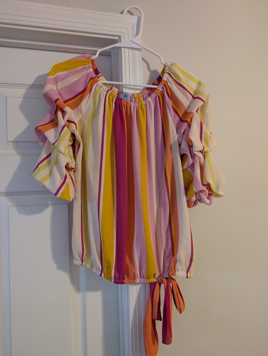 CeCe Tops - Cece Colorful Striped Top